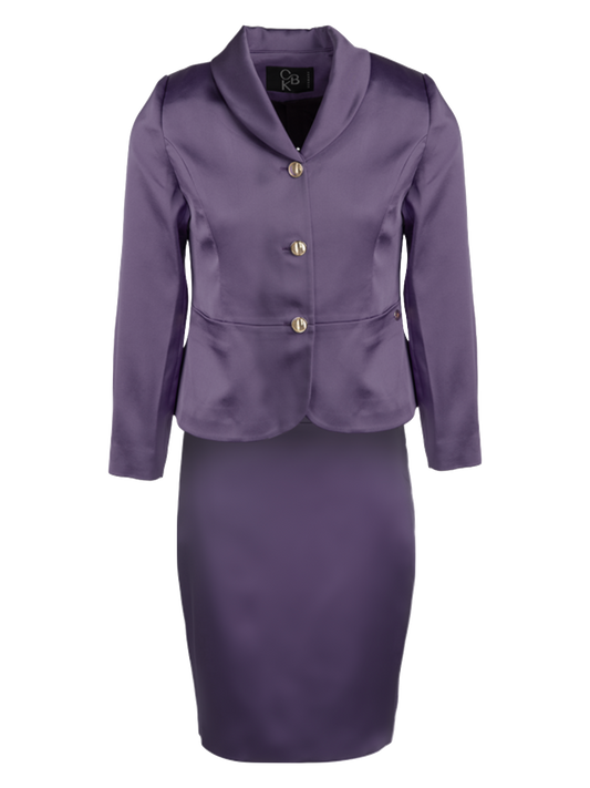 Jodie Satin Suit Deep Lavender
