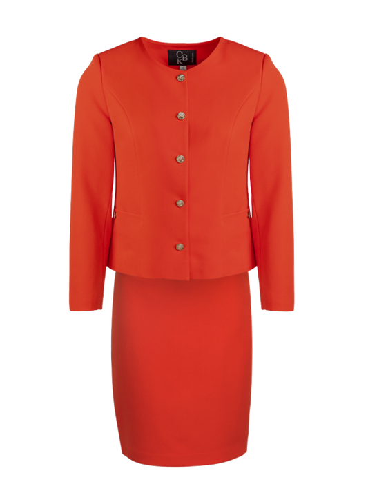 Nouveau Classic Suit Mandarin Red