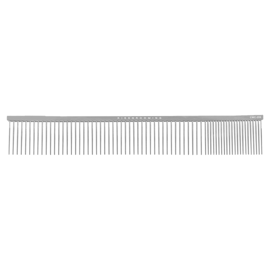 KISS Ultra premium 2 in 1 chrome comb 24.5cm long 3.2cm teeth
