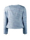 CBK Suits Cartier Zipper Tweed Blazer Ocean Blue