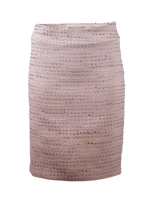CBK Suits Cartier Zipper Tweed Skirt Cherry Blossom