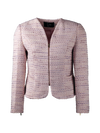 CBK Suits Cartier Zipper Tweed Blazer Cherry Blossom