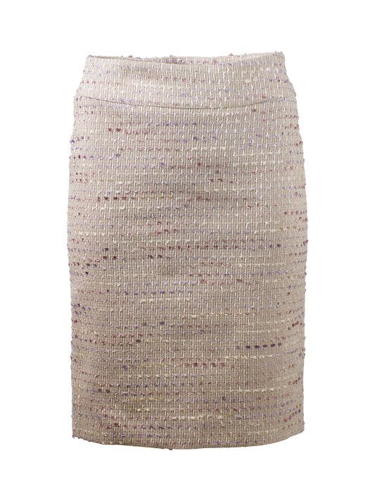 CBK Suits Cartier Zipper Tweed Skirt Taupe