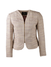 CBK Suits Cartier Zipper Tweed Blazer Taupe