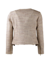 CBK Suits Cartier Zipper Tweed Blazer Taupe