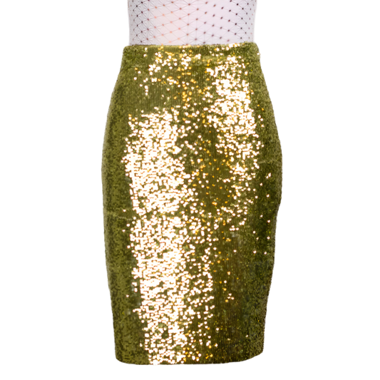 CBK Suits Erva sequin skirt lime