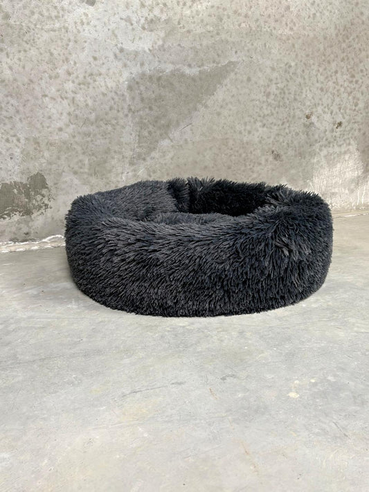 Dog beds Luxury donut with zipper and removable cover by cbk in dark grey
