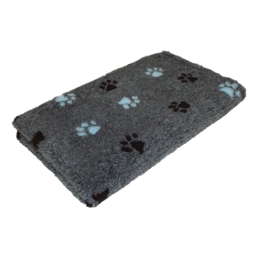 CBK Non-slip vetbed grey melange with 2 colored paws