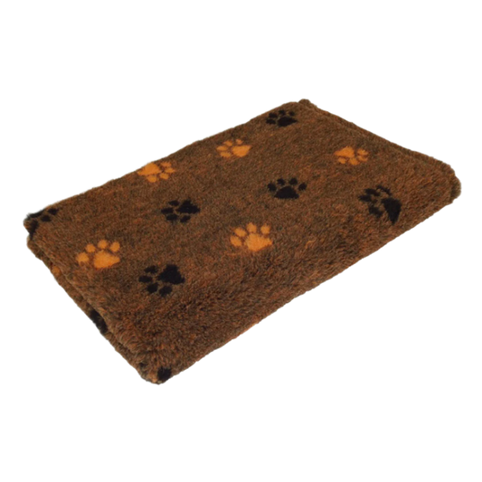 CBK Non-slip vetbed burnt orange with 2 colored paws
