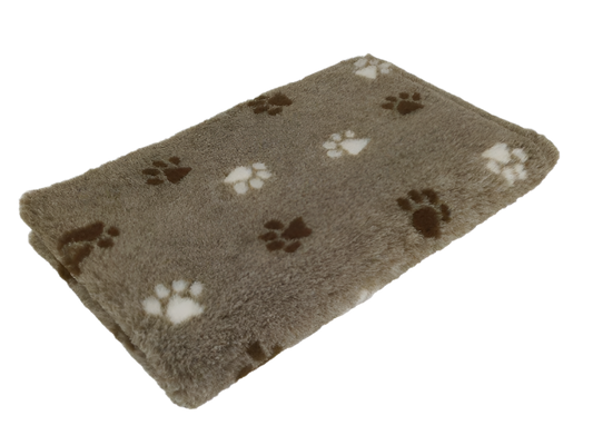 CBK Non-slip vetbed brown melange with 2 colored paws