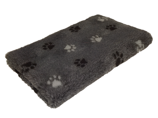 CBK Non-slip vetbed grey melange with 2 colored paws