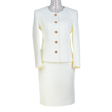 NEW CHANEL LOOK SUIT OFF WHITE