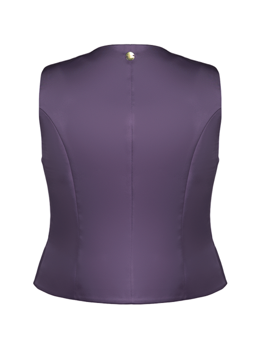 CBK Suits Pixie Satin Vest Deep Lavender