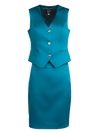 CBK Suits Pixie Satin Vest High Sea