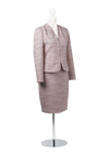 CBK Suits Cartier Zipper Tweed Suit Cherry Blossom