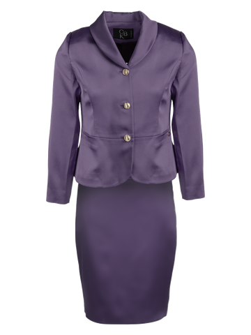 Jodie Satin Suit Deep Lavender