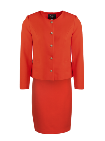 Nouveau Classic Suit Mandarin Red