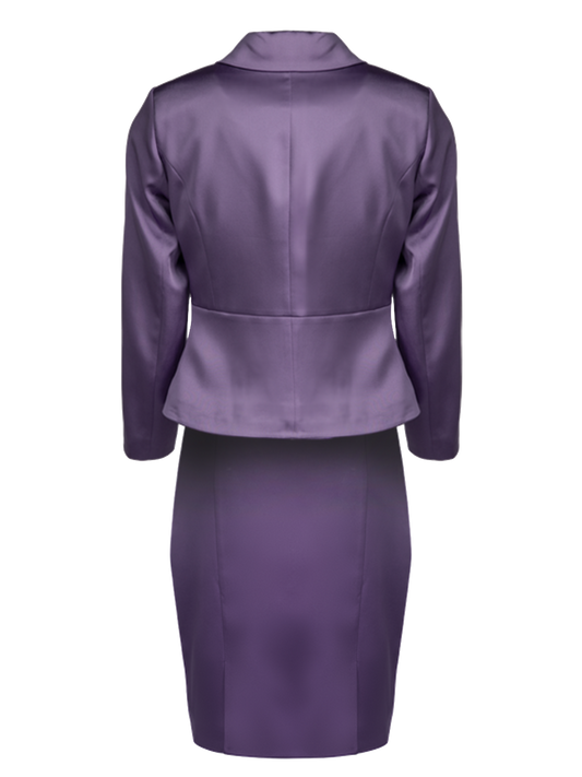 Jodie Satin Suit Deep Lavender