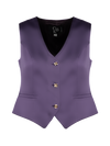 CBK Suits Pixie Satin Vest Deep Lavender