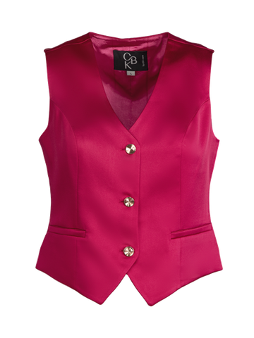 CBK Suits Pixie Satin Vest Peony Ardour