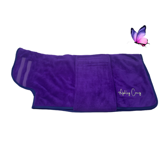 ASHLEY CRAIG MICROFIBER DRYING BLANKET - PURPLE