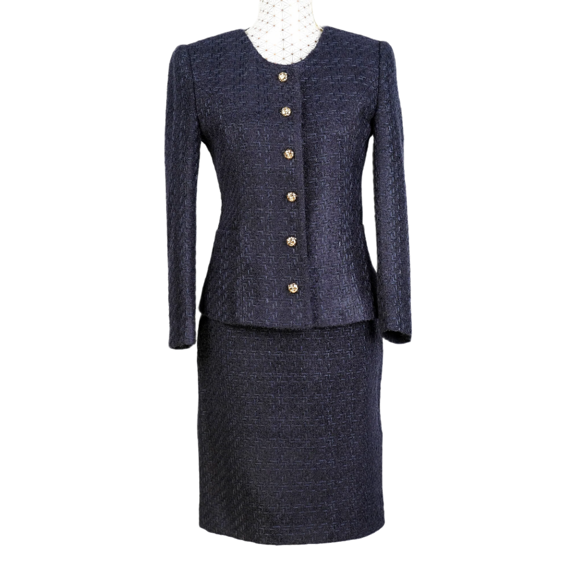 CBK Suits New Tweed Look Suit - Navy – GroomUs.eu