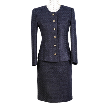 NEW CHANEL LOOK SUIT NAVY