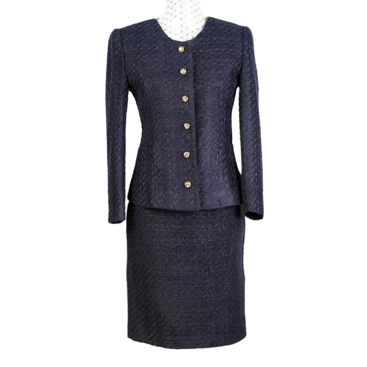NEW CHANEL LOOK SUIT NAVY