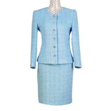 NEW CHANEL LOOK SUIT LIGHT BLUE