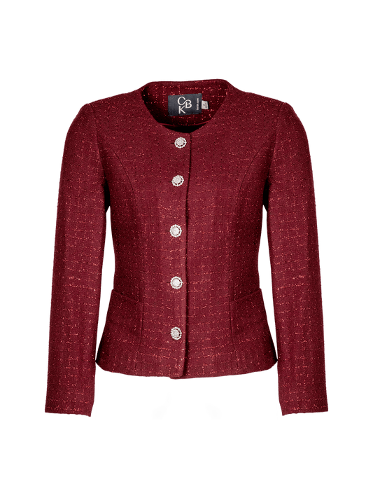 CBK Suits Nouveau Blazer Tweed Sparkle Bordeaux