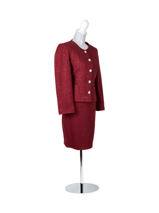 CBK Suits Nouveau Suit Tweed Sparkle Bordeaux