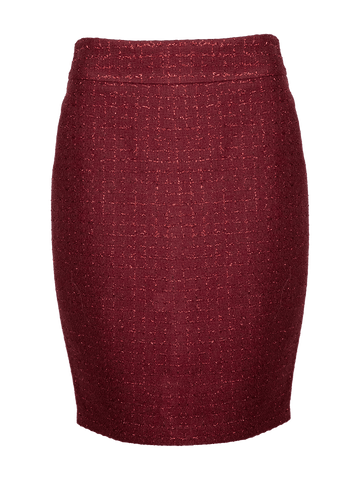 CBK Suits Nouveau Skirt Tweed Sparkle Bordeaux