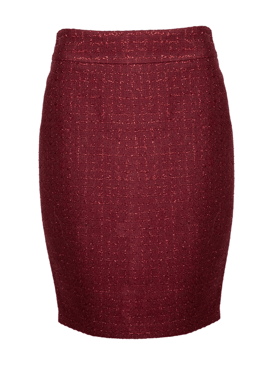 CBK Suits Nouveau Skirt Tweed Sparkle Bordeaux
