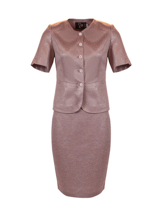 CBK Suits Bibi Blazer Light Pink with Rhinestone