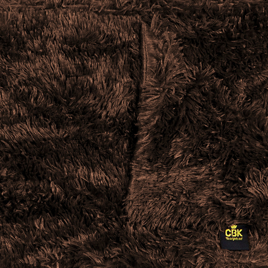 CBK FLEECE DOG BLANKET DARK BROWN ULTRA SOFT REVERSIBLE