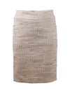 CBK Suits Cartier Tweed Skirt Taupe