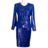 ERVA SEQUIN SUIT BLUE