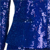 ERVA SEQUIN SUIT BLUE