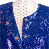 CBK Suit, Erva Sequin Blazer - Blue