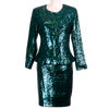 ERVA SEQUIN SUIT GREEN
