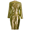 ERVA SEQUIN SUIT LIME