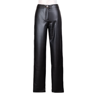 LEATHER LOOK PANTS BLACK