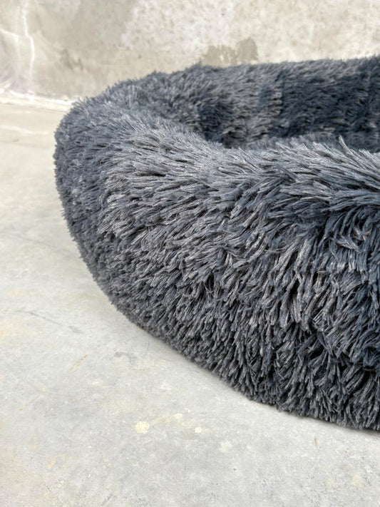 Dog beds Luxury donut with zipper and removable cover by cbk in dark grey