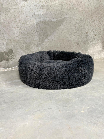 Dog beds Luxury donut with zipper and removable cover by cbk in dark grey
