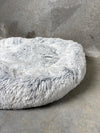 CBK Luxury donut bed with zipper and removable cover frozen white