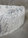 CBK Luxury donut bed with zipper and removable cover frozen white