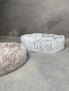 CBK Luxury donut bed with zipper and removable cover frozen white