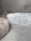 CBK Luxury donut bed with zipper and removable cover frozen white