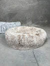 CBK Luxury donut bed with zipper and removable cover Brown Heathered