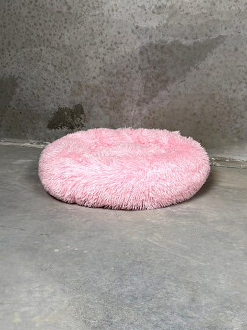 CBK Luxury donut bed with zipper and removable cover pink